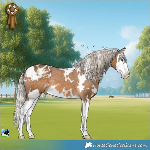 Horse Color:White Spotted Chocolate Palomino Splash Appaloosa 