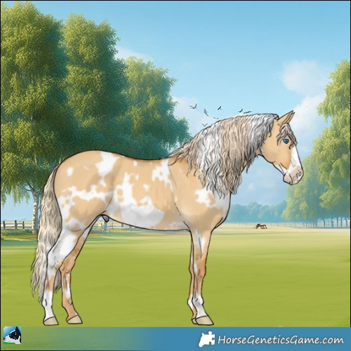 Horse Color:White Spotted Palomino Dun Frame 