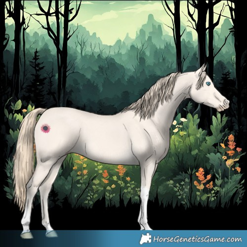 Horse Color:Perlino Dun Tobiano 