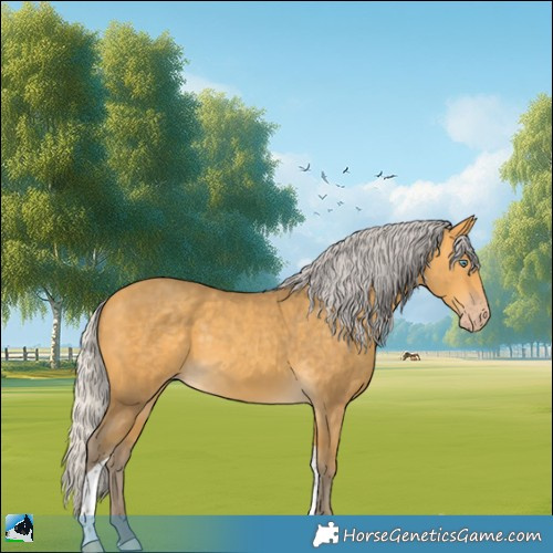 Horse Color:Silver Amber Cream Champagne Tobiano 