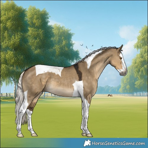 Horse Color:Gray Silver Smoky Grullo Splash Tobiano 