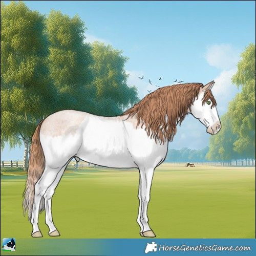 Horse Color:Gold Champagne Roan Splash Rabicano 