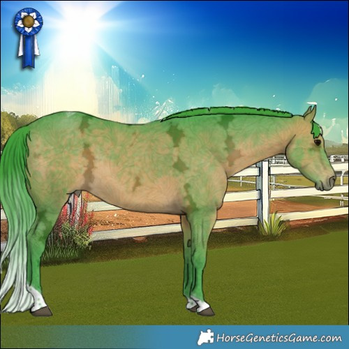 Horse Color:Watercolor Brown Ice Tobiano 