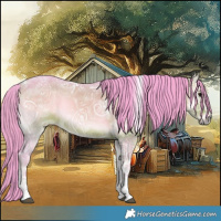 Horse Color:Watercolor Bay Ice Onyx Tobiano 
