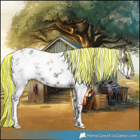 Horse Color:Painted White Spotted Silver Black Ice 
