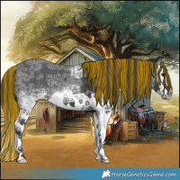 Horse Color:Painted White Spotted Black Ice Splash Frame 