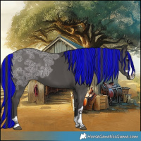 Horse Color:Painted Smoky Black Ice 