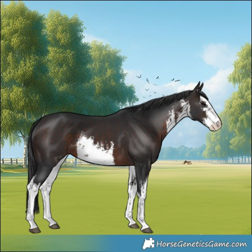 Horse Color:White Spotted Brown 