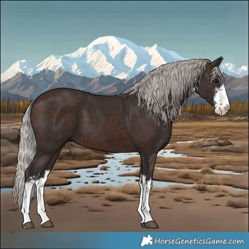 Horse Color:White Spotted Silver Brown 