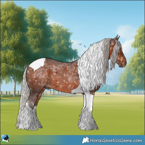 Horse Color:Silver Brown Ice Tobiano 