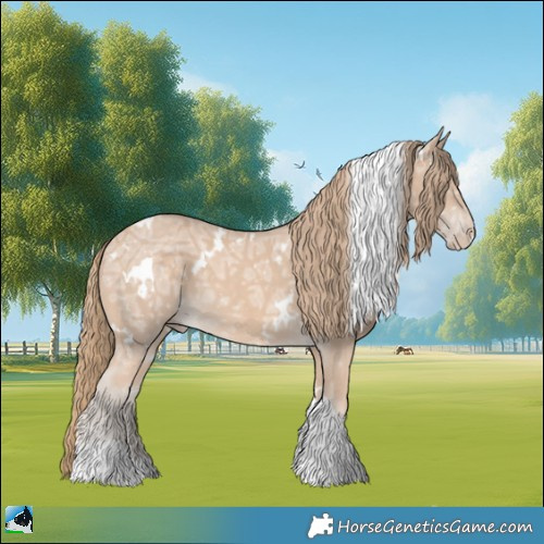 Horse Color:White Spotted Perlino Ice Tobiano 
