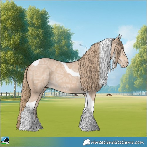 Horse Color:Smoky Creme Ice Tobiano Rabicano 