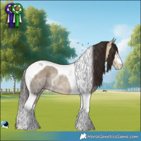 Horse Color:Amber Champagne Ice Tobiano Rabicano