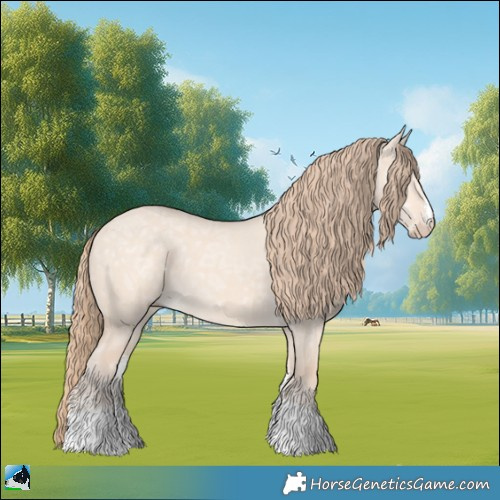 Horse Color:Perlino Ice Dun Sabino 