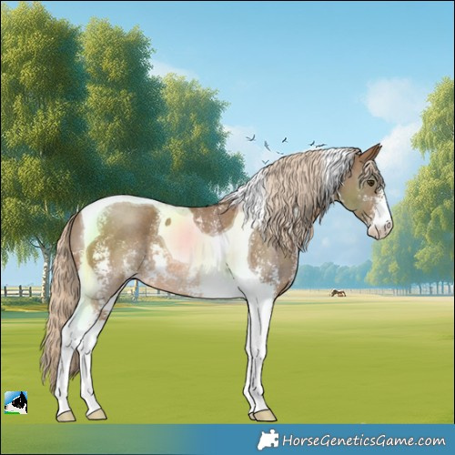 Horse Color:Chocolate Palomino Sabino Tobiano Rabicano