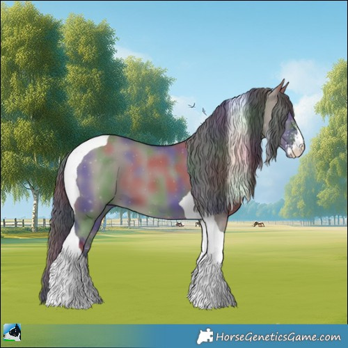 Horse Color:Nacre Smoky Grullo Sabino Tobiano