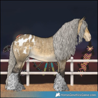 Horse Color:Silver Buckskin Dun Tobiano Blanket 