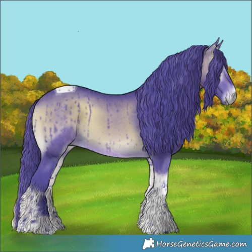 Horse Color:Watercolor Brown Onyx Tobiano