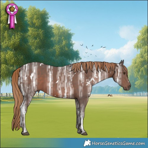Horse Color:White Spotted Liver Chestnut Ice Rabicano 
