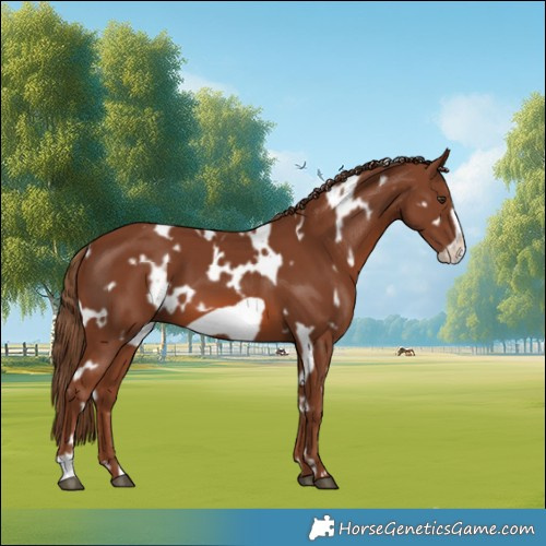 Horse Color:White Spotted Chestnut Frame 