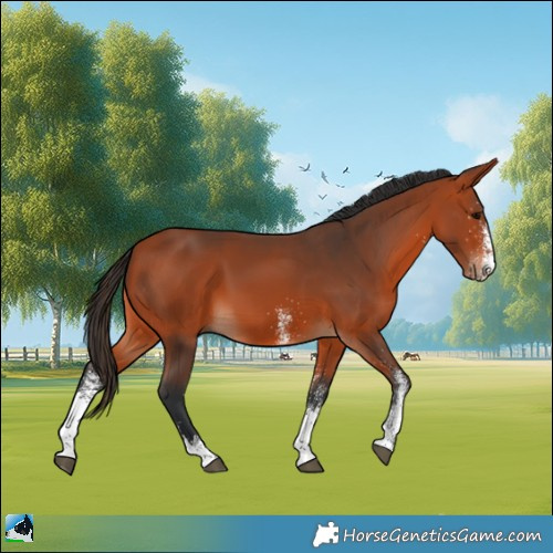 Horse Color:White Spotted Bay 