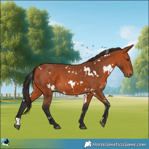 Horse Color:White Spotted Bay 