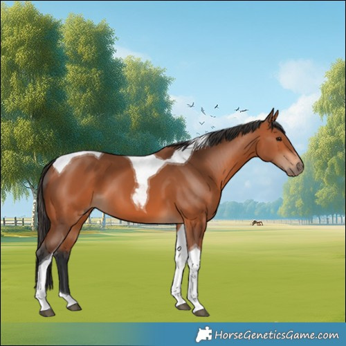 Horse Color:Bay Tobiano 