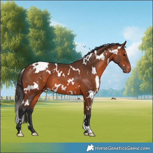 Horse Color:White Spotted Bay Appaloosa 