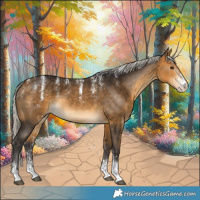 Horse Color:Powder White Silver Buckskin 