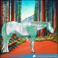 Horse Color:Powder White Platinum Watercolor Brown Onyx 