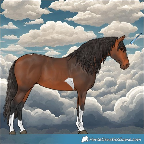 Horse Color:Bay Tobiano 