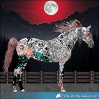 Horse Color:Painted White Spotted Smoky Black Ice Splash 