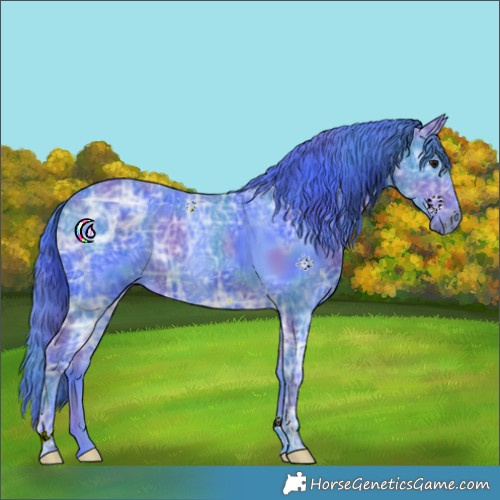 Horse Color:Nacre Watercolor Black Ice
