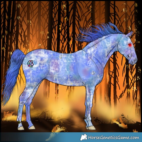 Horse Color:Nacre Watercolor Black Ice 
