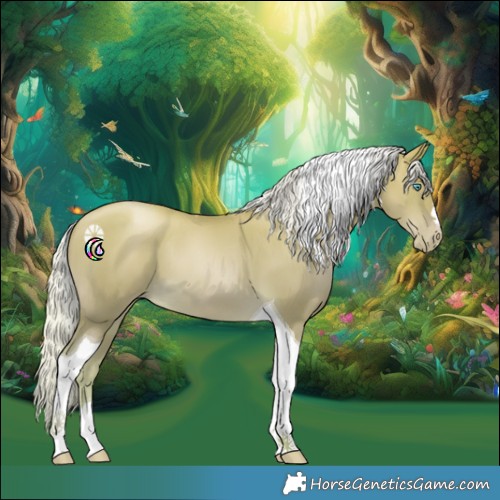 Horse Color:Silver Buckskin Pearl Tobiano