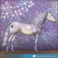 Horse Color:Watercolor Silver Bay Ice Dun Rabicano 