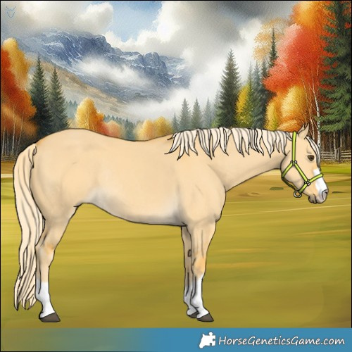 Horse Color:Palomino Dun Rabicano