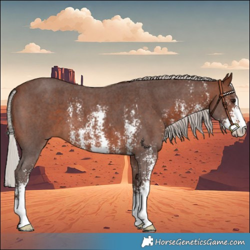 Horse Color:Silver Brown Sabino 