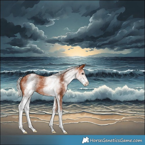 Horse Color:White Spotted Silver Bay 