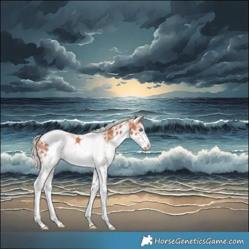 Horse Color:White Spotted Silver Bay Splash Tobiano 