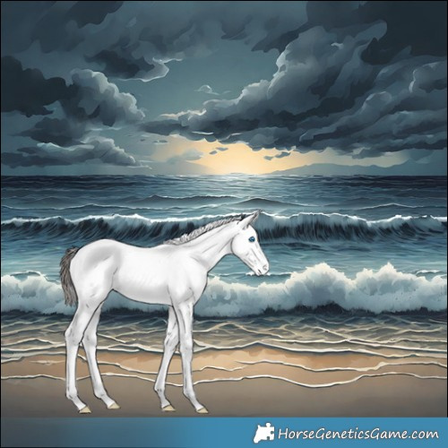 Horse Color:White Spotted Bay Dun Splash Tobiano 