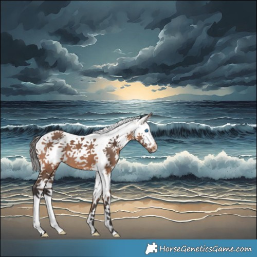 Horse Color:White Spotted Bay Splash Tobiano 