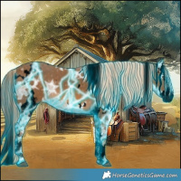 Horse Color:Void Thunderstruck White Spotted Chocolate Palomino Ice Splash 