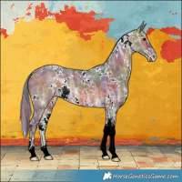 Horse Color:Nacre White Spotted Brown Ice