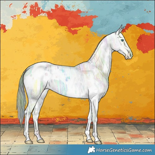 Horse Color:Nacre Watercolor White Spotted Smoky Grullo Ice Pearl