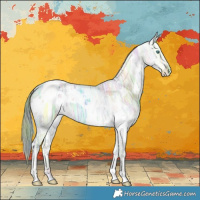 Horse Color:Nacre Watercolor White Spotted Smoky Grullo Ice Pearl 