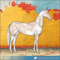 Horse Color:White Spotted Silver Smoky Creme Varnish 