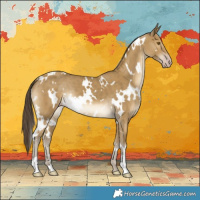 Horse Color:White Spotted Classic Cream Champagne 