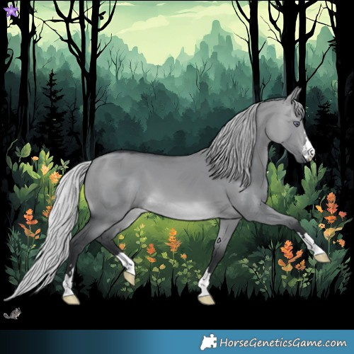 Horse Color:Silver Brown Chinchilla Dun 