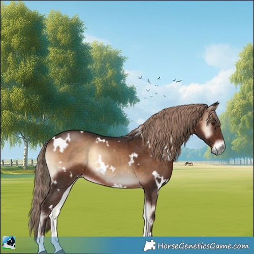 Horse Color:White Spotted Liver Red Onyx Rabicano 